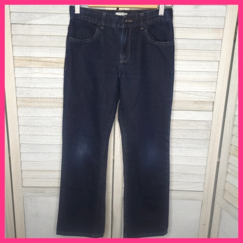 💛3/$15 Children's Place Boys Jeans Bootcut Jeans Size 12 Dark Blue